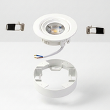 LED CCT Downlight, Ein- und Aufbaustrahler, schwenkbar, in Weiß, 5 W, 500 lm, 38°, 3000K-6500K einstellbar