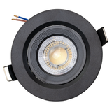 LED CCT Downlight, Ein- und Aufbaustrahler, schwenkbar, in Schwarz, dimmbar, 5 W, 420 lm, 60°, 3000K-4000K-6500K einstellbar