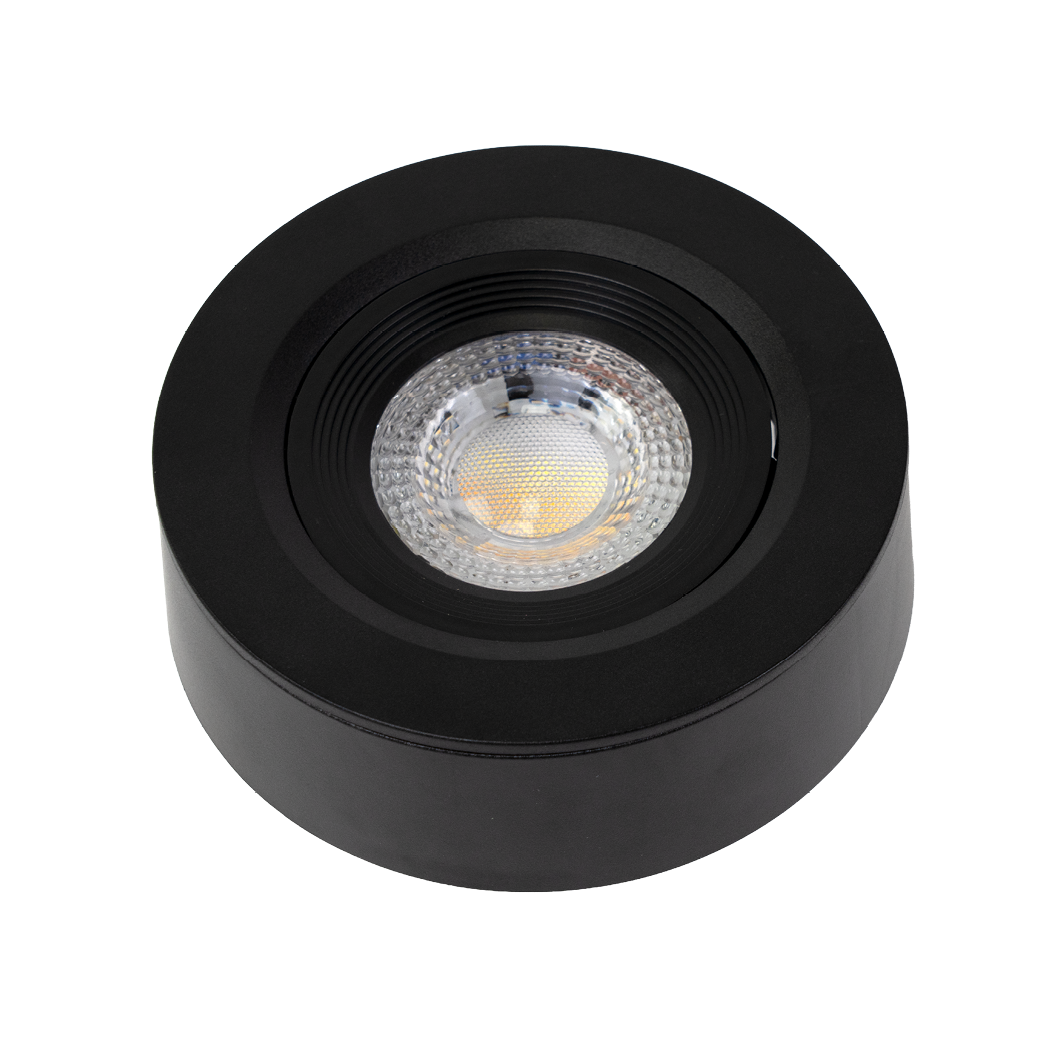 LED CCT Downlight, Ein- und Aufbaustrahler, schwenkbar, in Schwarz, 5 W, 500 lm, 38°, 3000K-6500K einstellbar