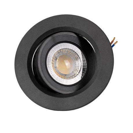 LED CCT Downlight, Ein- und Aufbaustrahler, schwenkbar, in Schwarz, dimmbar, 5 W, 420 lm, 60°, 3000K-4000K-6500K einstellbar