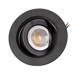 LED CCT Downlight, Ein- und Aufbaustrahler, schwenkbar, in Schwarz, dimmbar, 5 W, 420 lm, 60°, 3000K-4000K-6500K einstellbar