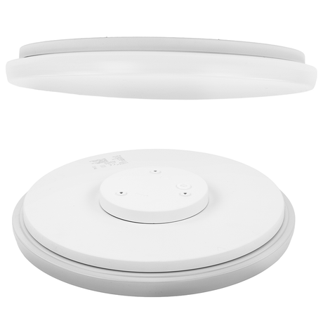 LED Deckenlampe, rund, 12 W, 1200 lm, 4000 K (neutralweiß), Ø25 cm, IP44-wassergeschützt, Quick Connector, moderne Leuchte, Badezimmer Lampe.