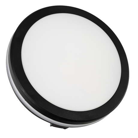 Moderne LED-Deckenlampe, schwarz/weiß, rund, 30 W, 3000 lm, Lichtfarbe einstellbar, Ø30 cm, IP65-wassergeschützt, Schnellverbinder, Innen- und Außenlampe