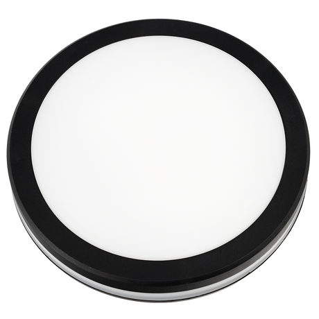 Moderne LED-Deckenlampe, schwarz/weiß, rund, 20 W, 2000 lm, Lichtfarbe einstellbar, Ø20 cm, IP65-wassergeschützt, Schnellverbinder, Innen- und Außenlampe