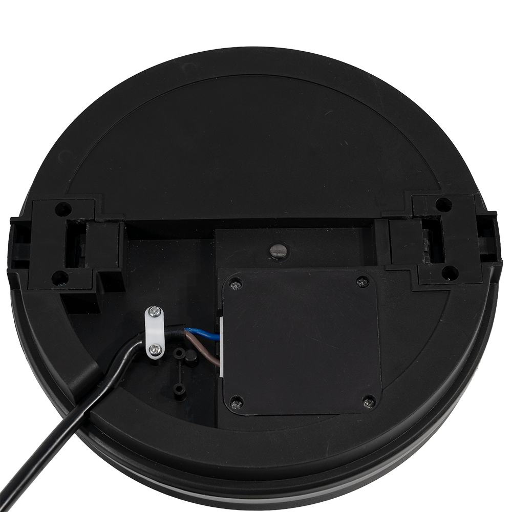 Moderne LED-Deckenlampe, schwarz/weiß, rund, 30 W, 3000 lm, Lichtfarbe einstellbar, Ø30 cm, IP65-wassergeschützt, Schnellverbinder, Innen- und Außenlampe