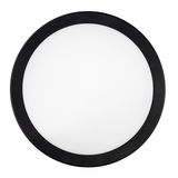 Moderne LED-Deckenlampe, schwarz/weiß, rund, 20 W, 2000 lm, Lichtfarbe einstellbar, Ø20 cm, IP65-wassergeschützt, Schnellverbinder, Innen- und Außenlampe