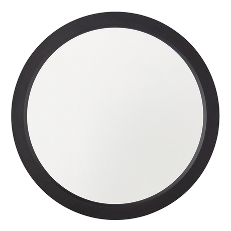 LED Aufbauleuchte in Schwarz, 24 W, 230 V, IP44-geschützt, 2400 lm, Lichtfarbe einstellbar, Ø229x34 mm, Deckenleuchte mit Diffusor, Badezimmerlampe