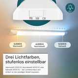 LED Unterbauleuchte, 60 cm, 18 W, 1850 lm, 3000-4000-6500 K, IP20, Lichtfarbe einstellbar, mit Anschlussblock, weiß