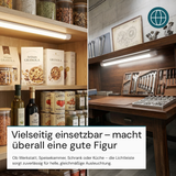 LED Unterbauleuchte, 60 cm, 18 W, 1850 lm, 3000-4000-6500 K, IP20, Lichtfarbe einstellbar, mit Anschlussblock, weiß