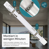 LED Unterbauleuchte, 60 cm, 18 W, 1850 lm, 3000-4000-6500 K, IP20, Lichtfarbe einstellbar, mit Anschlussblock, weiß