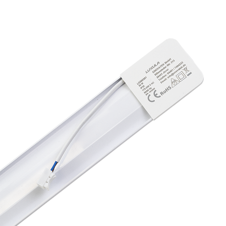 LED Unterbauleuchte, 60 cm, 18 W, 1850 lm, 3000-4000-6500 K, IP20, Lichtfarbe einstellbar, mit Anschlussblock, weiß