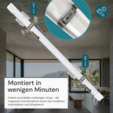 LED Unterbauleuchte, 120 cm, 36 W, 3850 lm, 3000-4000-6500 K, IP20, Lichtfarbe einstellbar, mit Anschlussblock, weiß