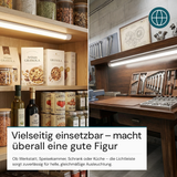 LED Unterbauleuchte, 150 cm, 45 W, 4850 lm, 3000-4000-6500 K, IP20, Lichtfarbe einstellbar, mit Anschlussblock, weiß