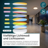 LED Sky Light, Deckenleuchte, Full Spectrum, 60W, 4800lm, IP20, ø400x40mm, 1800-12000K (CCT), weiß.