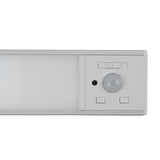 LED Schrankbeleuchtung mit Bewegungsmelder, Silberton, 40 cm, dimmbar, einstellbare Lichtfarbe, USB-aufladbar, einfache Befestigung, Unterbauleuchte