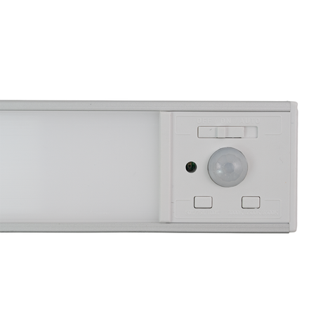 LED Schrankbeleuchtung mit Bewegungsmelder, Silberton, 40 cm, dimmbar, einstellbare Lichtfarbe, USB-aufladbar, einfache Befestigung, Unterbauleuchte