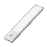 LED Schrankbeleuchtung mit Bewegungsmelder, Silberton, 20 cm, dimmbar, einstellbare Lichtfarbe, USB-aufladbar, einfache Befestigung, Unterbauleuchte