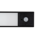LED Schrankbeleuchtung mit Bewegungsmelder, schwarz, 20 cm, dimmbar, einstellbare Lichtfarbe, USB-aufladbar, einfache Befestigung, Unterbauleuchte