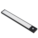 LED Schrankbeleuchtung mit Bewegungsmelder, schwarz, 30 cm, dimmbar, einstellbare Lichtfarbe, USB-aufladbar, einfache Befestigung, Unterbauleuchte