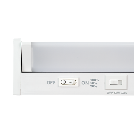 LED-Unterbauleuchte, schwenkbar, mit Schalter, 30 cm, 4 W, 400 lm, einstellbare Lichtfarbe, dimmbar, erweiterbar, Küchen- und Schrankbeleuchtung