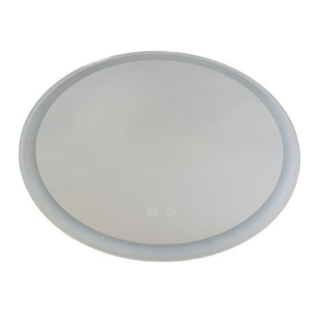 LED Spiegelleuchte, 20 W, 232 lm, ⌀600mm, 3CCT, Touchdimmer, Anti-Beschlag, silber