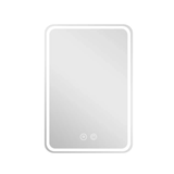 LED Spiegelleuchte, 20 W, 267 lm, 700x500mm, 3CCT, Touchdimmer, Anti-Beschlag, silber.