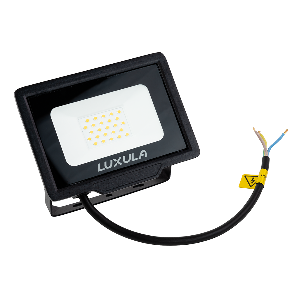 LED-Fluter, 20 W, 3000 K (warmweiß), 2000 lm, schwarz, IP65