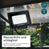 LED-Fluter, 20 W, 3000 K (warmweiß), 2000 lm, schwarz, IP65