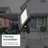 LED-Fluter, 20 W, 3000 K (warmweiß), 2000 lm, schwarz, IP65