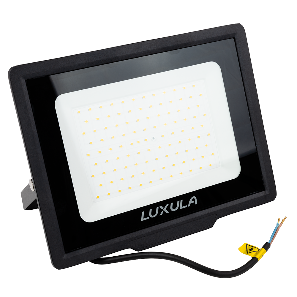 LED-Fluter, 100 W, 3000 K (warmweiß), 10000 lm, schwarz, IP65