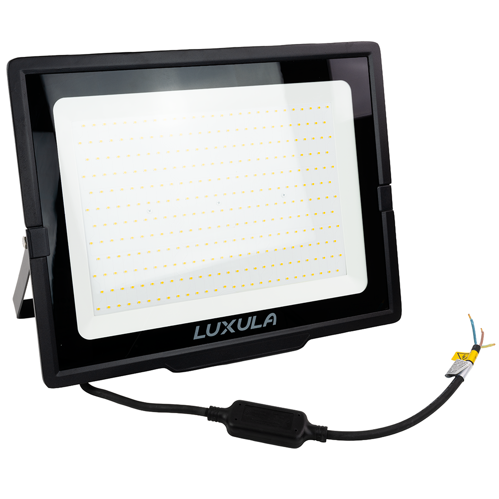 LED-Fluter, 300 W, 3000 K (warmweiß), 30000 lm, schwarz, IP65