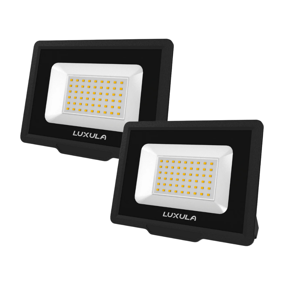 2er Pack LED-Fluter, 50 W, 4000 K (neutralweiß), 5000 lm, schwarz, IP65 ...