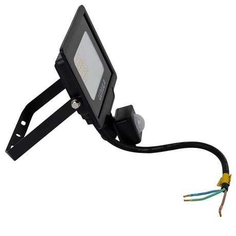 2er Pack LED-Fluter mit Bewegungsmelder, 20 W, 4000 K (neutralweiß), 2000 lm, schwarz, IP65.