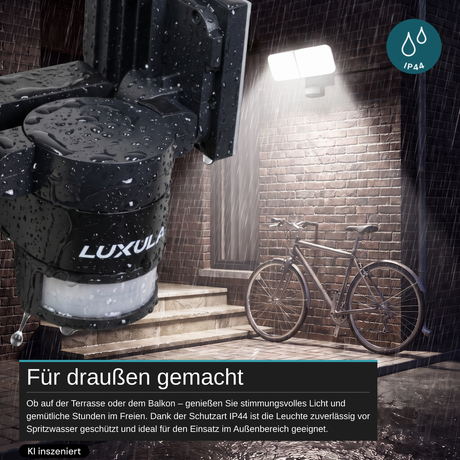 LED-Fluter, 30 W, 2.250 lm, 4.000 K, schwarz, DuoFlex, MaxiBright