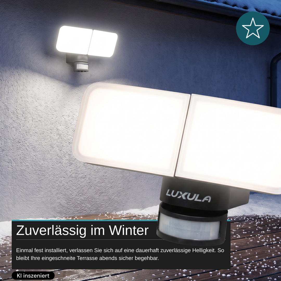LED-Fluter, 30 W, 2.250 lm, 4.000 K, schwarz, DuoFlex, MaxiBright