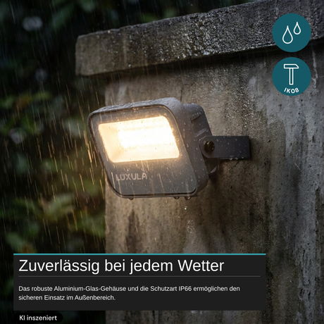 LED CCT Fluter, 10W, 3CCT(3000K-4000K-6500K), 1100 lm, IP66, IK08,  Grau