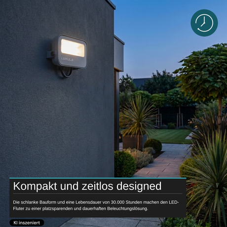 LED CCT Fluter, 10W, 3CCT(3000K-4000K-6500K), 1100 lm, IP66, IK08,  Grau