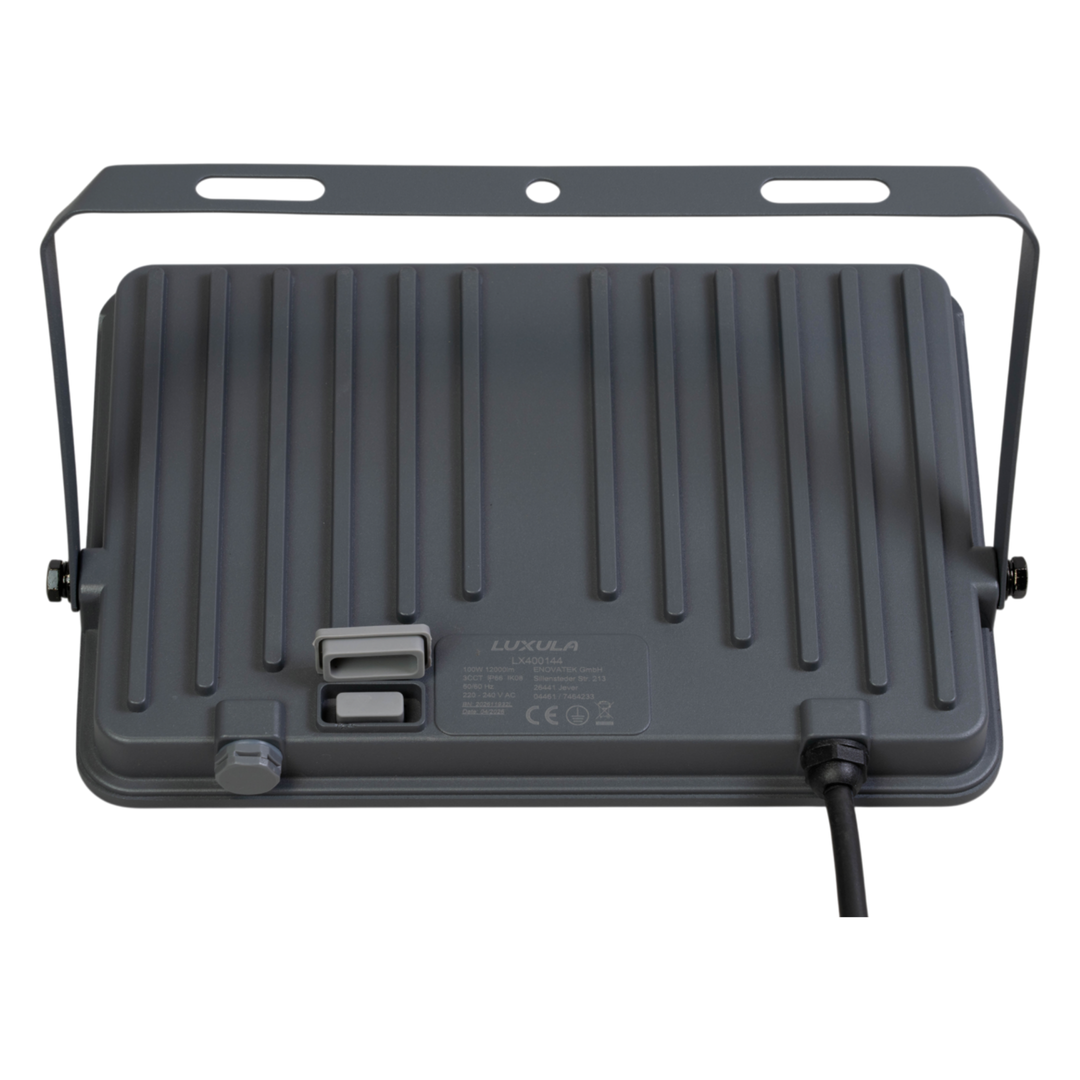 LED CCT Fluter, 100W, 3CCT(3000K-4000K-6500K), 12000 lm, IP66, IK08,  Grau