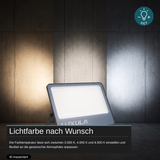 LED CCT Fluter, 150W, 3CCT(3000K-4000K-6500K), 18000 lm, IP66, IK08,  Grau.
