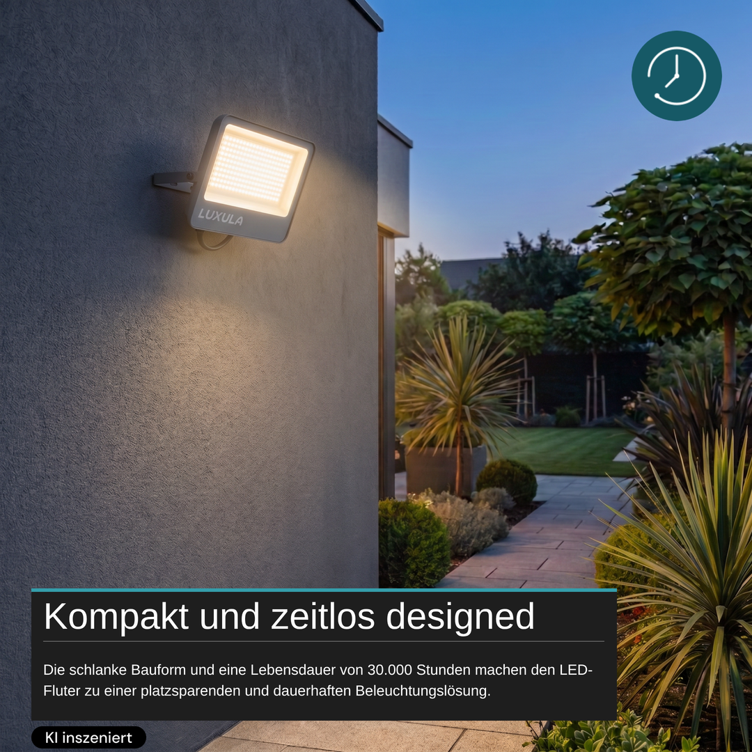 LED CCT Fluter, 150W, 3CCT(3000K-4000K-6500K), 18000 lm, IP66, IK08,  Grau.