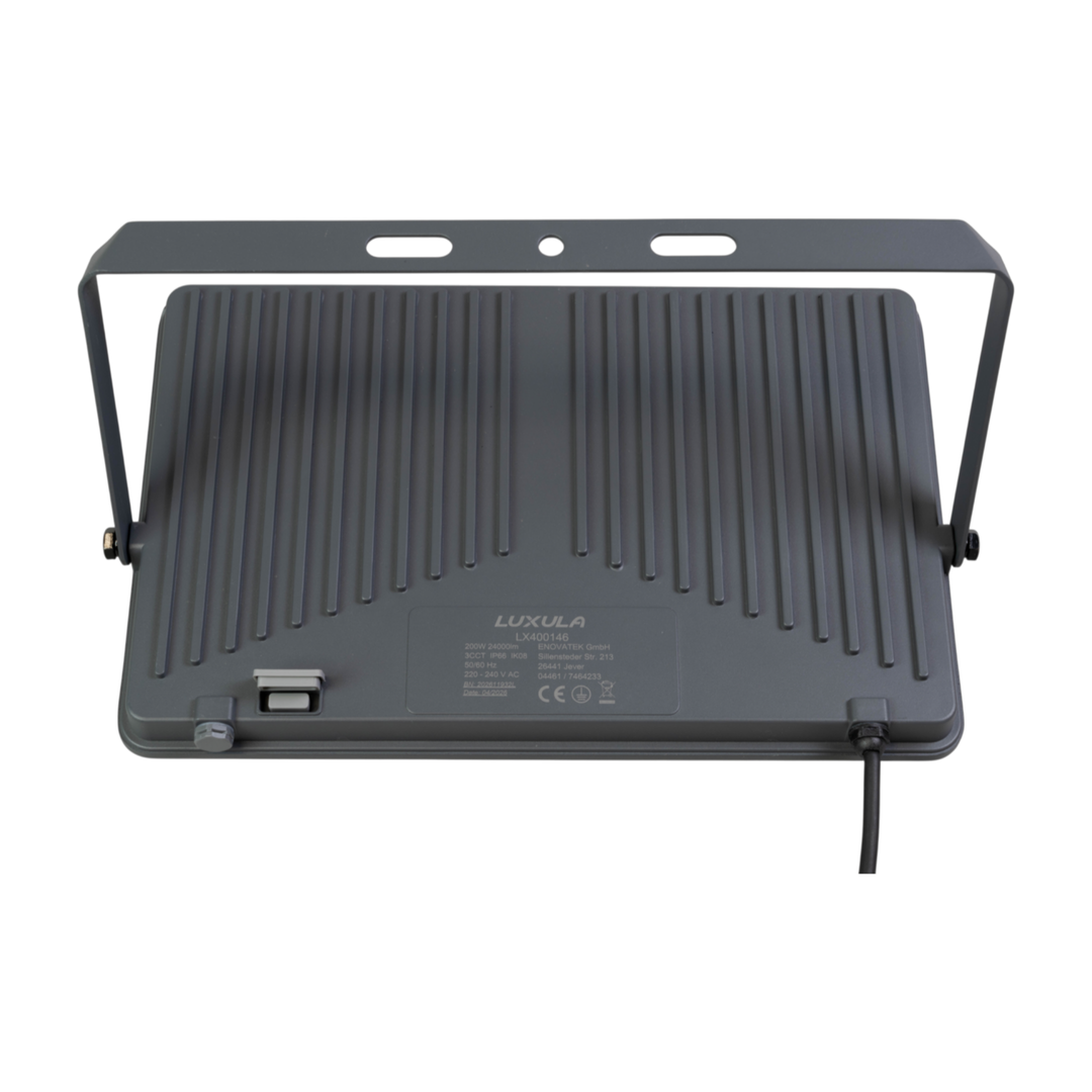 LED CCT Fluter, 200W, 3CCT(3000K-4000K-6500K), 24000 lm, IP66, IK08,  Grau.