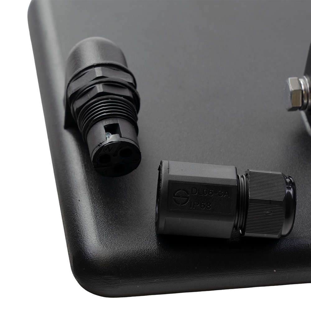 LED-Fluter mit Schnellverbinder, 10 W, 4000 K (neutralweiß), 950 lm, schwarz, IP65