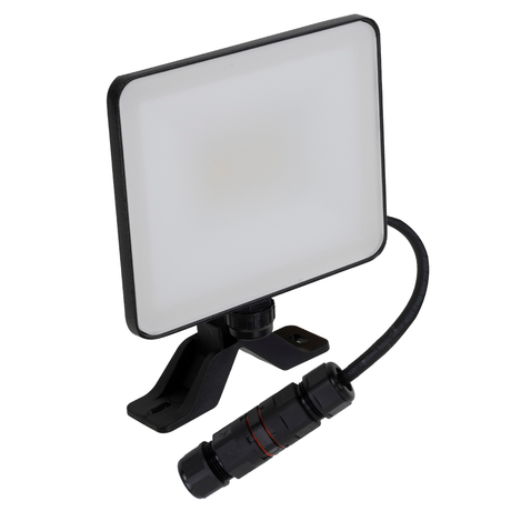 LED-Fluter, BeamPlug, 20 W, 4000 K (neutralweiß), 2400 lm, schwarz, energiesparend, verstellbare Leuchtrichtung, Plug-In Sensor Vorrichtung, IP65 Kabelverbinder, Wand- & Eckmontage