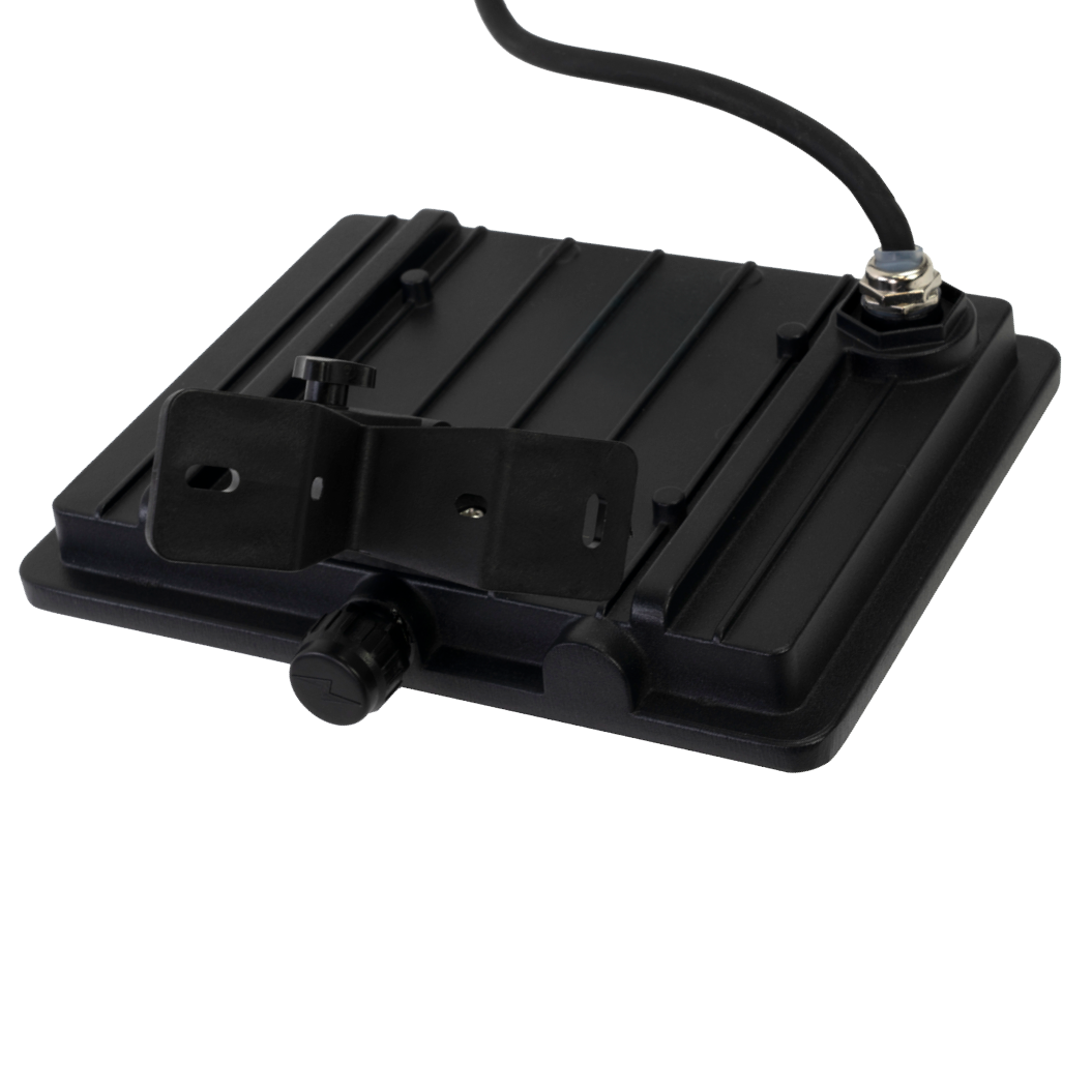 LED-Fluter, BeamPlug, 50 W, 4000 K (neutralweiß), 6000 lm, schwarz, energiesparend, verstellbare Leuchtrichtung, Plug-In Sensor Vorrichtung, IP65 Kabelverbinder, Wand- & Eckmontage