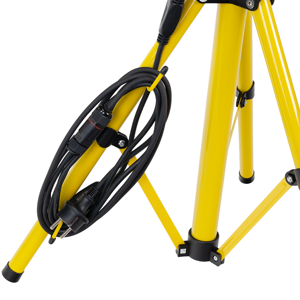 LED Baustrahler mit Stativ, 2x 50 W, 4000 K (neutralweiß), 10000 lm, IP65, Schutzkontaktstecker, Ein/Aus-Schalter