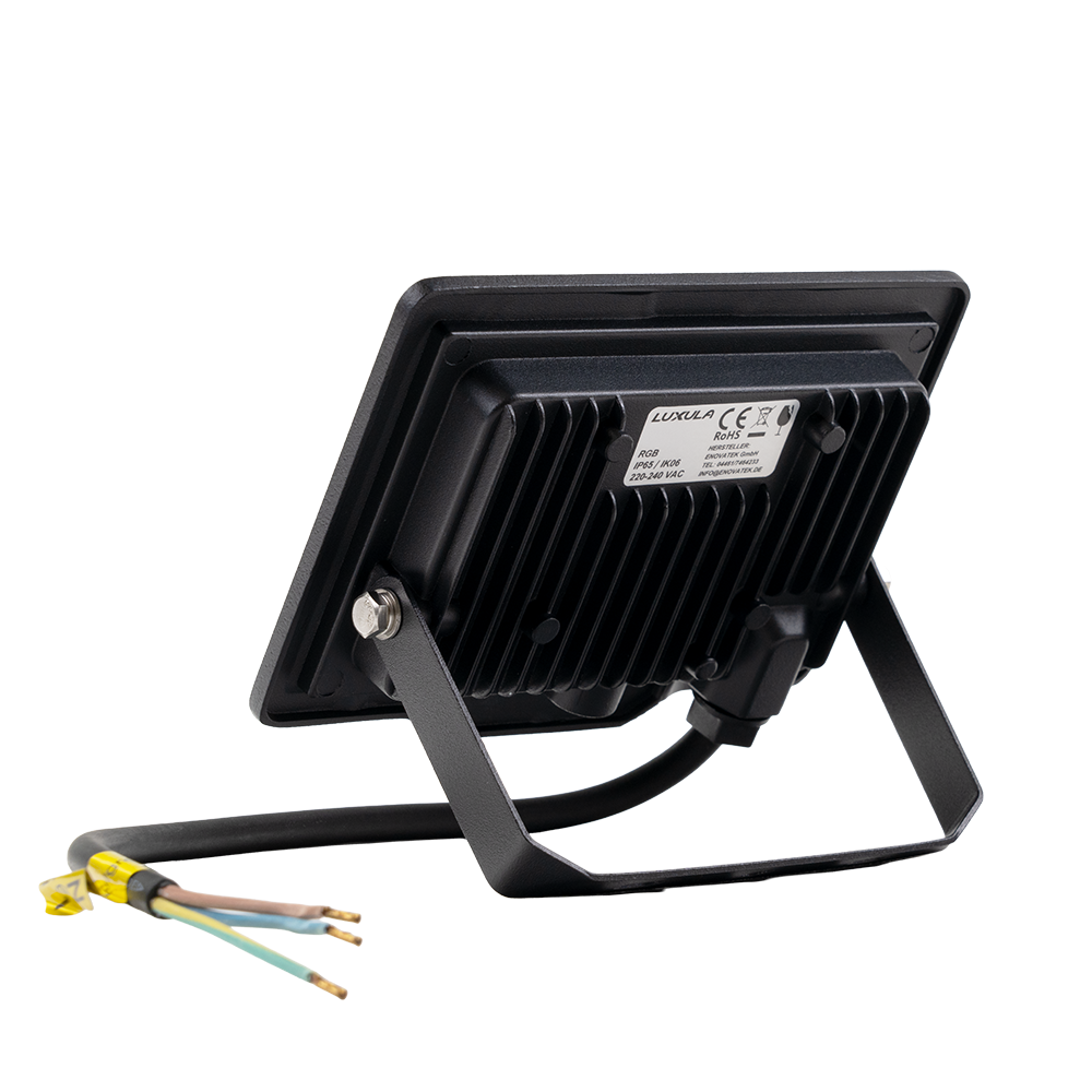 RGB LED-Fluter, 30 W, schwarz, IP65, mit Fernbedienung, RGBW-Farbwechsel