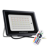 RGB LED-Fluter, 50 W, schwarz, IP65, mit Fernbedienung, RGBW-Farbwechsel