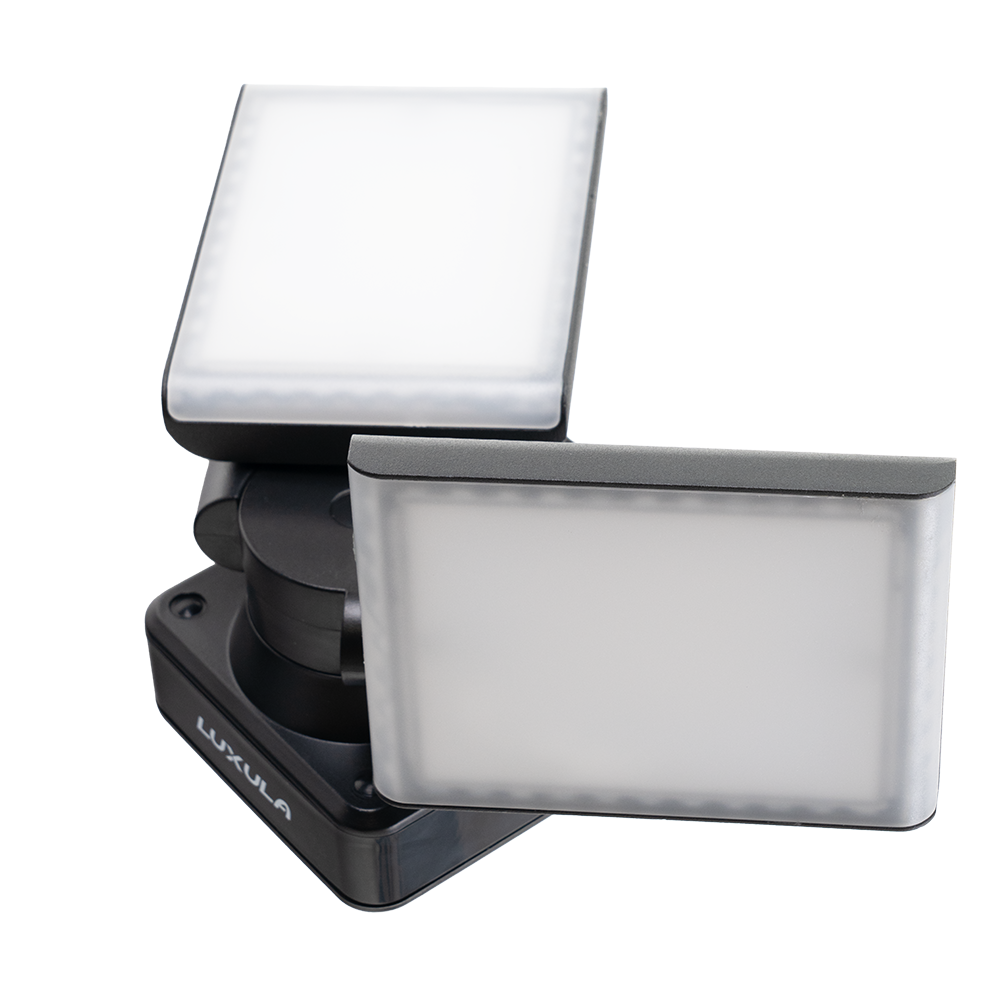 Schwenkbarer LED Fluter, 2-köpfig, 2x 15 W, 3200 lm, 4000 K (neutralweiß), IP54, flexibler Strahler, Aluminiumguss, Wandleuchte