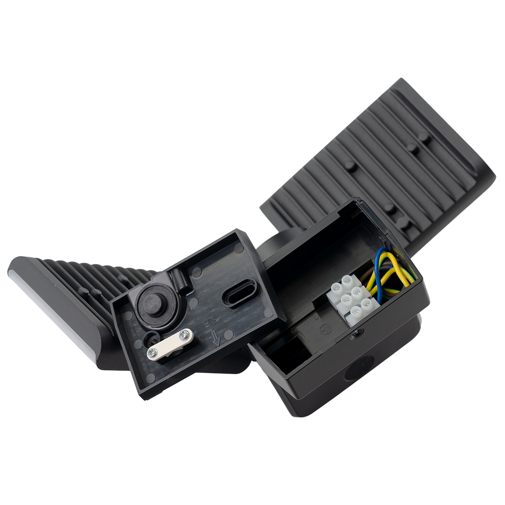 Schwenkbarer LED Fluter, 2-köpfig, 2x 15 W, 3200 lm, 4000 K (neutralweiß), IP54, flexibler Strahler, Aluminiumguss, Wandleuchte