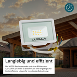 LED-Fluter, 10 W, 3000 K (warmweiß), 1000 lm, weiß, IP65